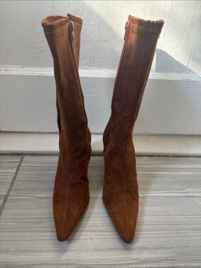 Vintage Manolo Blahnik Chestnut Suede Boots